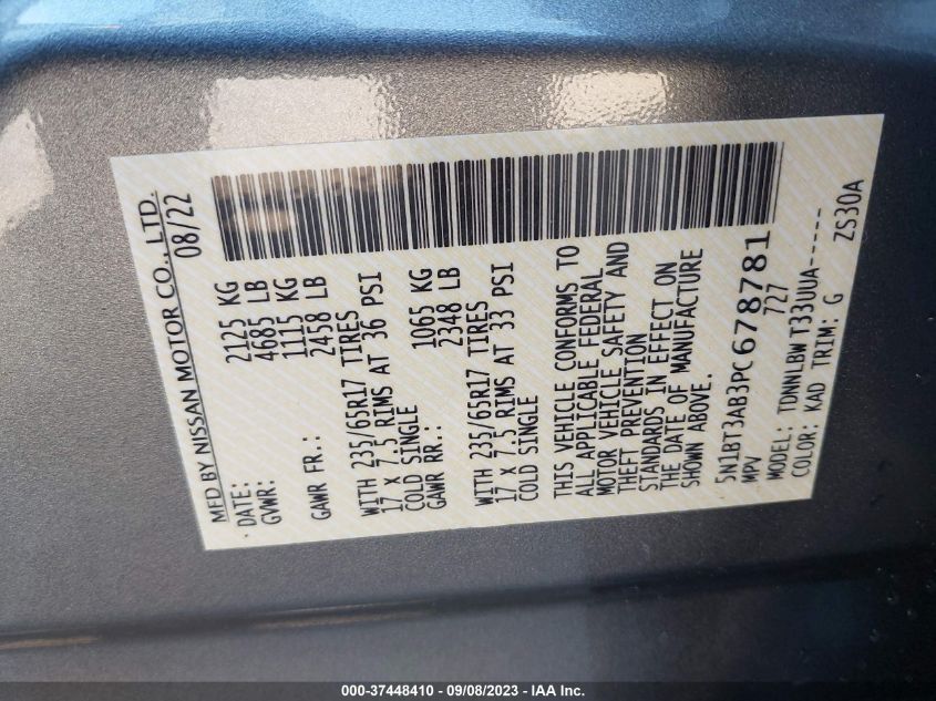 2023 NISSAN ROGUE S - 5N1BT3AB3PC678781