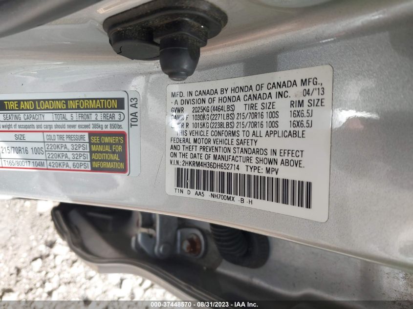 2013 HONDA CR-V LX - 2HKRM4H36DH652714