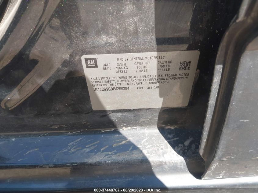 2015 CHEVROLET SONIC LT - 1G1JC6SG9F4209384
