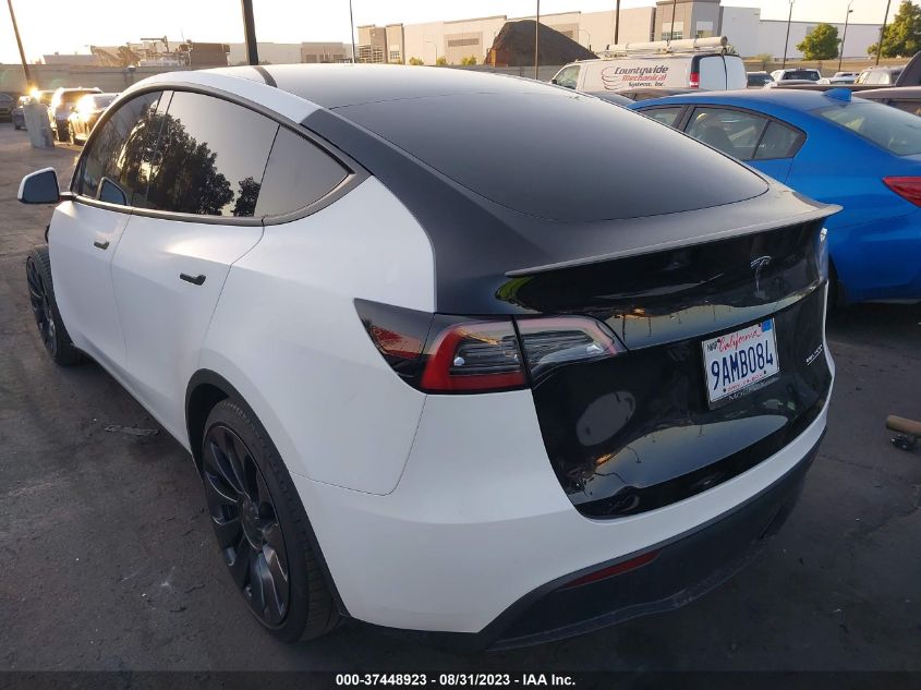 VIN 7SAYGDEF7NF394580 2022 TESLA MODEL Y PERFORMANCE