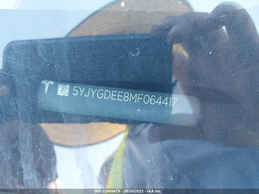2021 TESLA MODEL Y LONG RANGE - 5YJYGDEE8MF064417