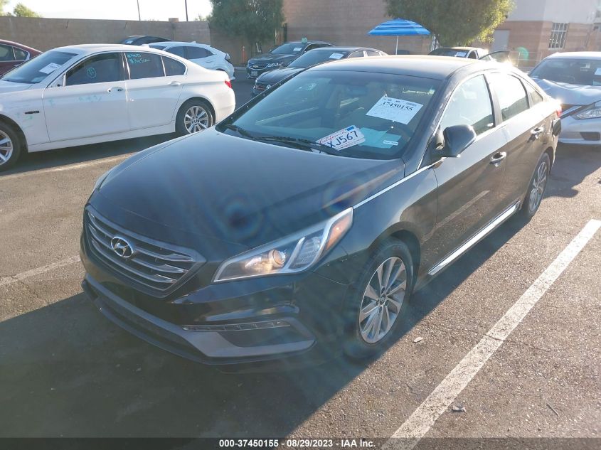 2016 HYUNDAI SONATA 2.4L SPORT - 5NPE34AF5GH430045