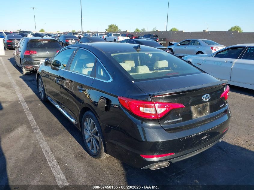 2016 HYUNDAI SONATA 2.4L SPORT - 5NPE34AF5GH430045