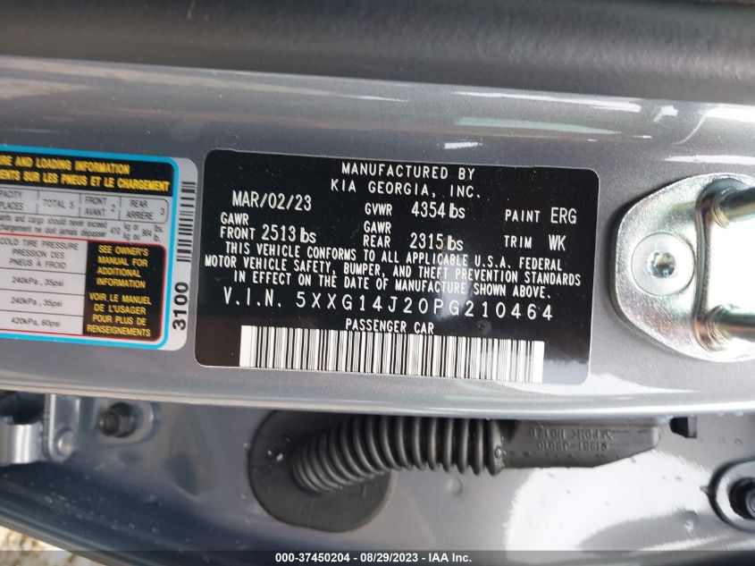 2023 KIA K5 LXS - 5XXG14J20PG210464