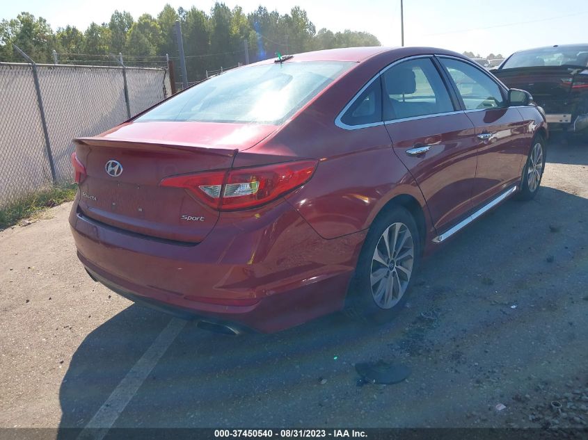 2015 HYUNDAI SONATA 2.4L SPORT - 5NPE34AF7FH181603