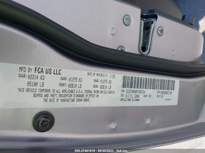2015 CHRYSLER 300 LIMITED - 2C3CCAAG0FH763134