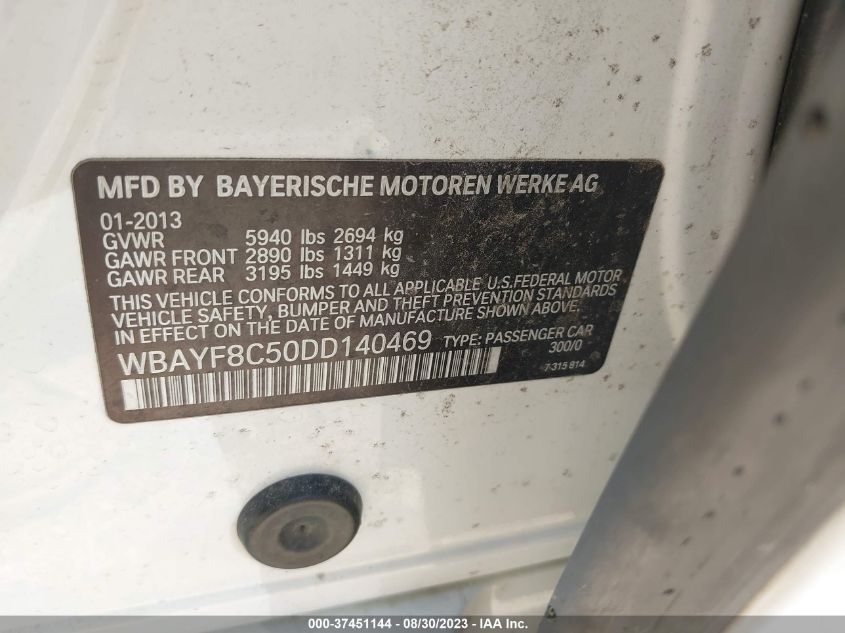 2013 BMW 7 SERIES 750LI XDRIVE - WBAYF8C50DD140469