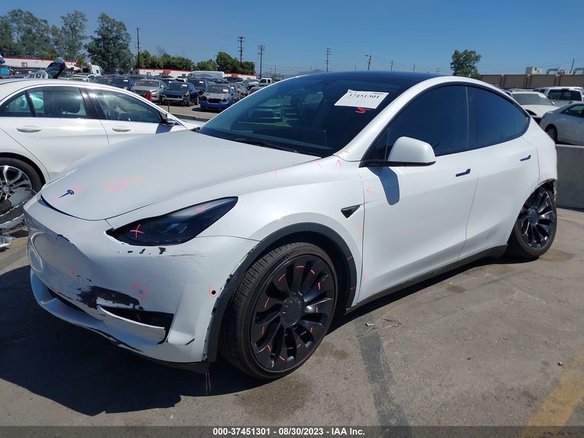 VIN 7SAYGDEF5NF443842 2022 TESLA MODEL Y PERFORMANCE