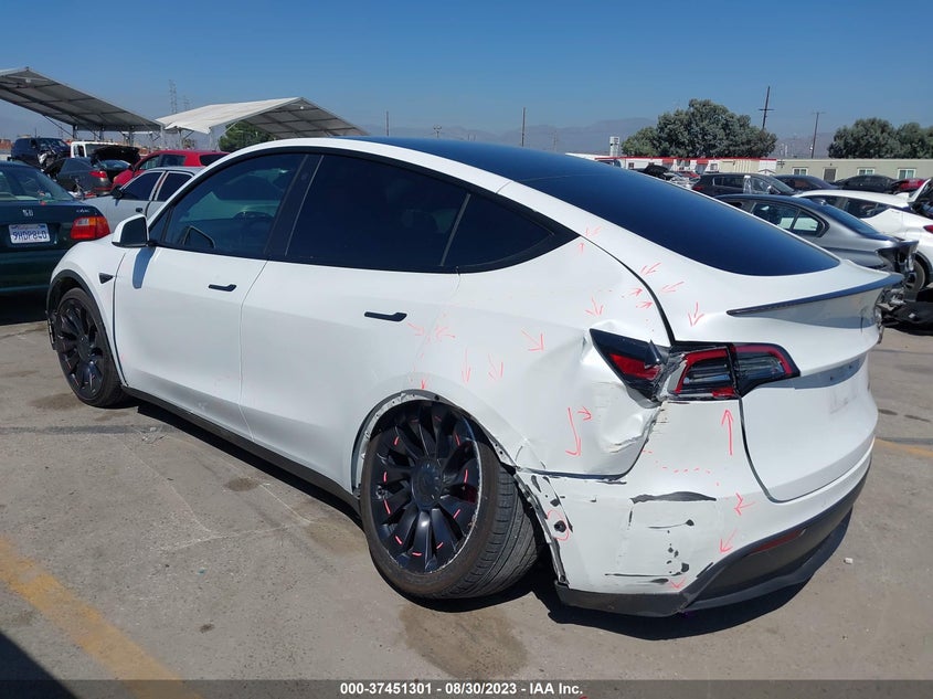 VIN 7SAYGDEF5NF443842 2022 TESLA MODEL Y PERFORMANCE