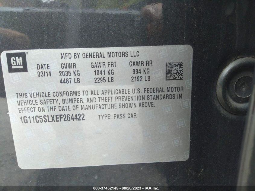 2014 CHEVROLET MALIBU LT - 1G11C5SLXEF264422