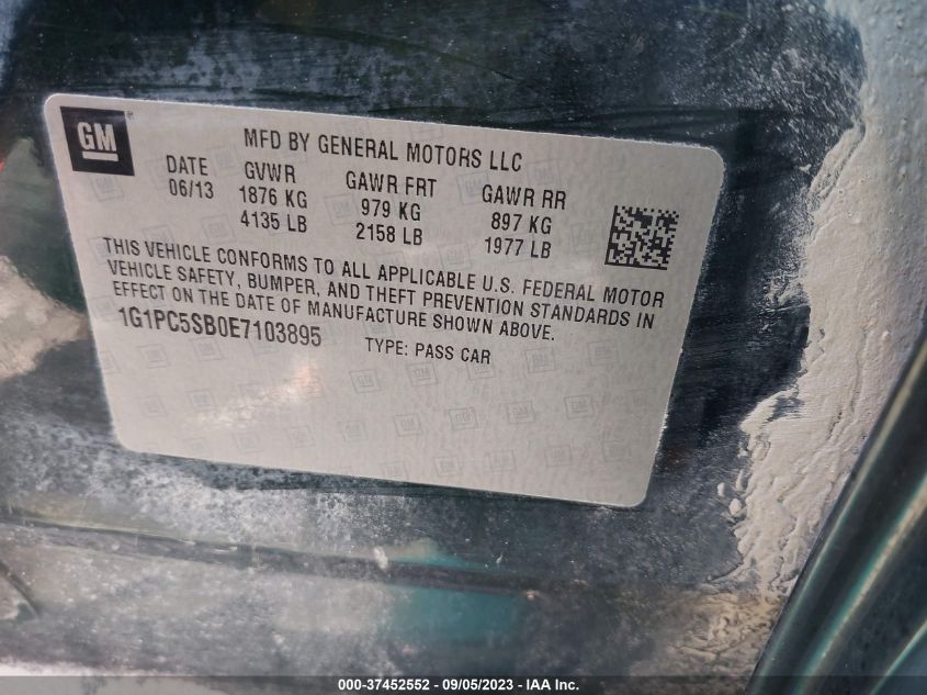 2014 CHEVROLET CRUZE 1LT - 1G1PC5SB0E7103895