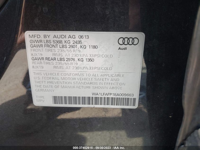 2014 AUDI Q5 PREMIUM PLUS - WA1LFAFP1EA009663