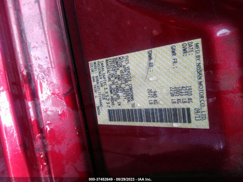 2014 NISSAN ALTIMA 2.5 SV - 1N4AL3AP7EC135237