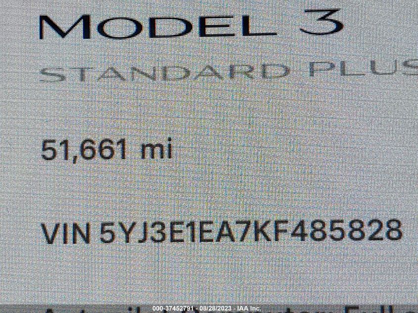 2019 TESLA MODEL 3 RANGE - 5YJ3E1EA7KF485828