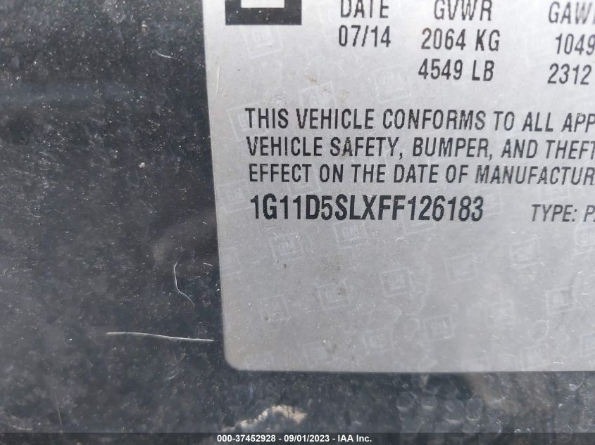 2015 CHEVROLET MALIBU LT - 1G11D5SLXFF126183