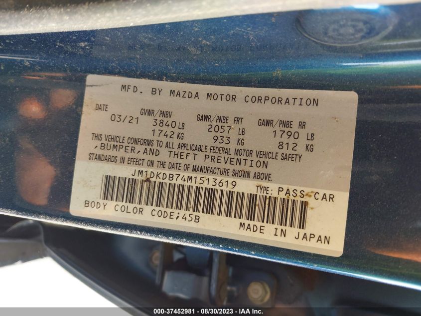 2021 MAZDA CX-3 SPORT - JM1DKDB74M1513619