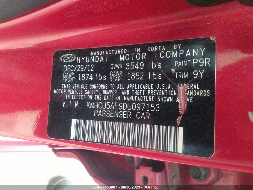 2013 HYUNDAI ACCENT SE - KMHCU5AE9DU097153