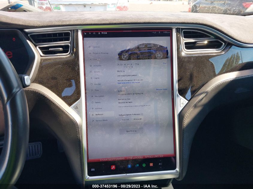 2015 TESLA MODEL S 85D/70D/90D/P90D - 5YJSA1S21FF088545