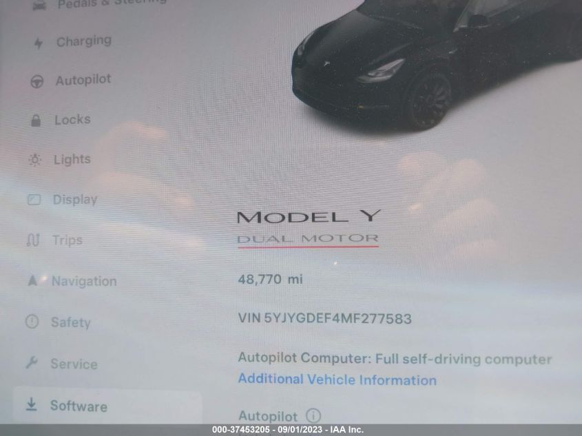 2021 TESLA MODEL Y - 5YJYGDEF4MF277583