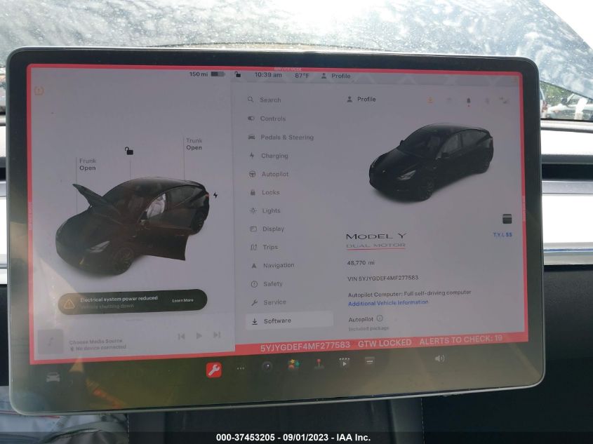 2021 TESLA MODEL Y - 5YJYGDEF4MF277583