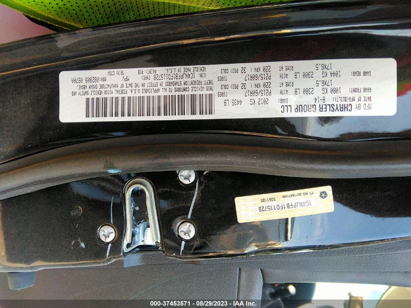 2015 JEEP PATRIOT LATITUDE - 1C4NJPFB1FD115728