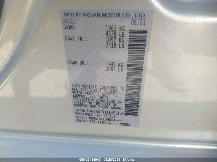 2024 NISSAN ALTIMA 2.5 S - 1N4BL4BV3RN306633