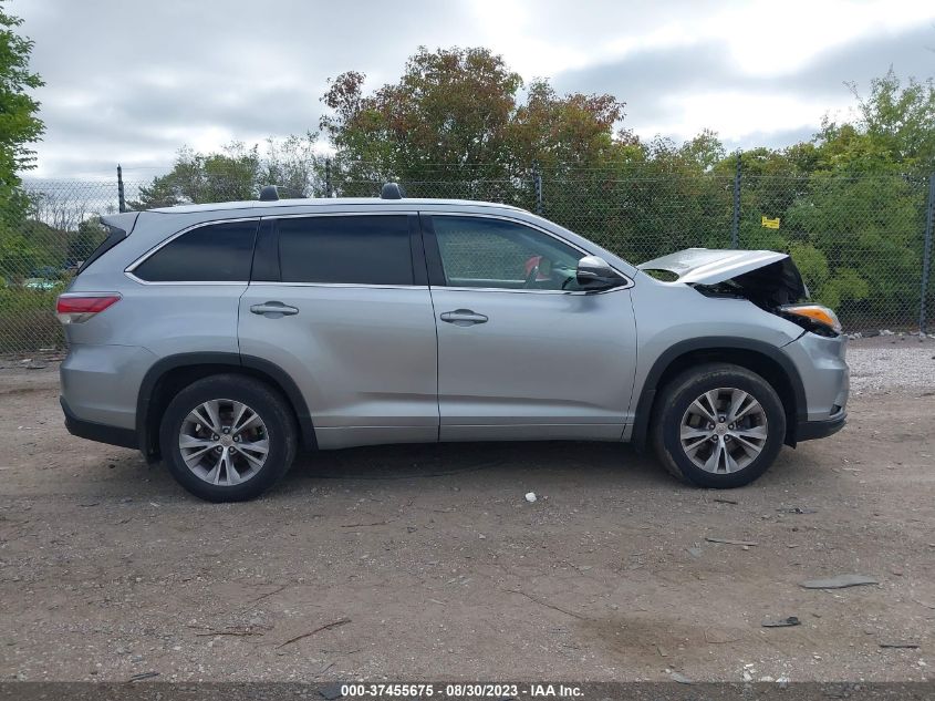 2014 TOYOTA HIGHLANDER XLE - 5TDJKRFH5ES069660