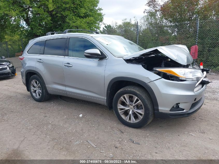 2014 TOYOTA HIGHLANDER XLE - 5TDJKRFH5ES069660