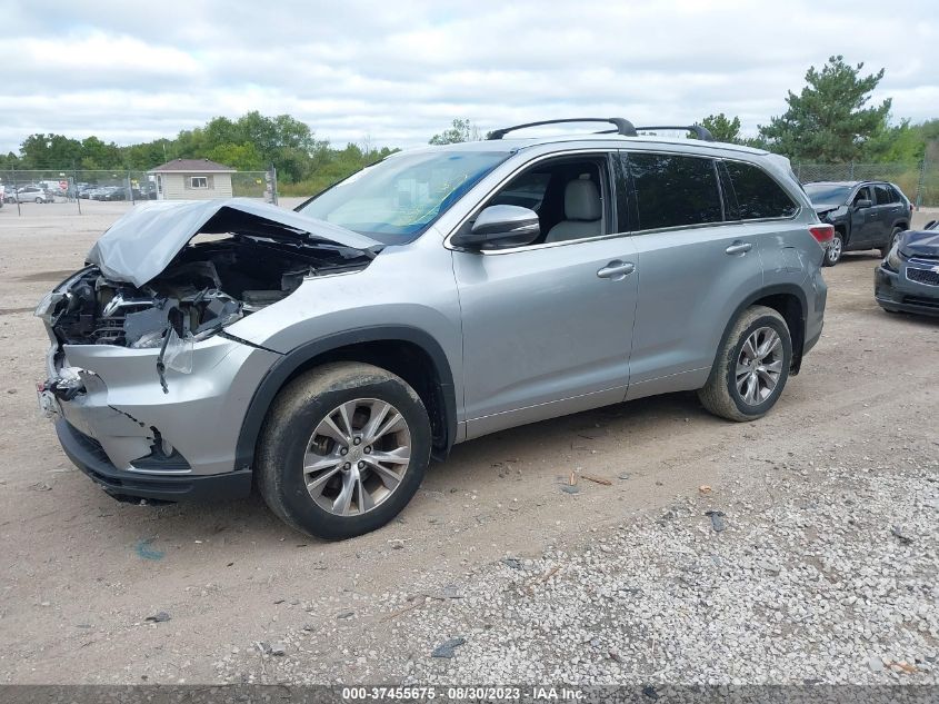2014 TOYOTA HIGHLANDER XLE - 5TDJKRFH5ES069660