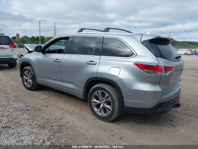 2014 TOYOTA HIGHLANDER XLE - 5TDJKRFH5ES069660