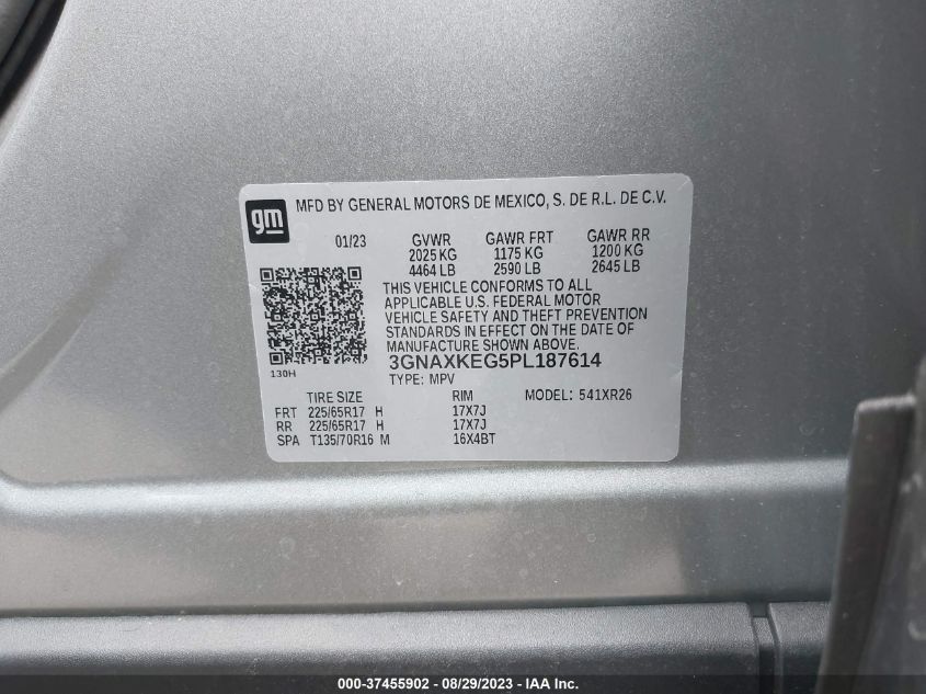 2023 CHEVROLET EQUINOX LT - 3GNAXKEG5PL187614