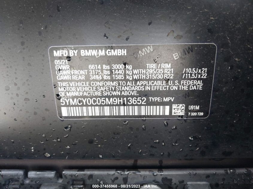 2021 BMW X6 M - 5YMCY0C05M9H13652