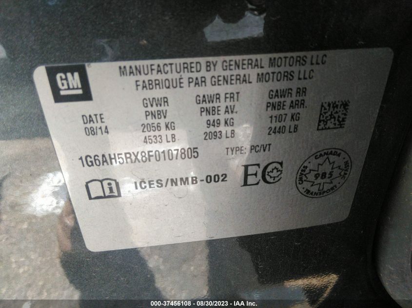 2015 CADILLAC ATS LUXURY - 1G6AH5RX8F0107805