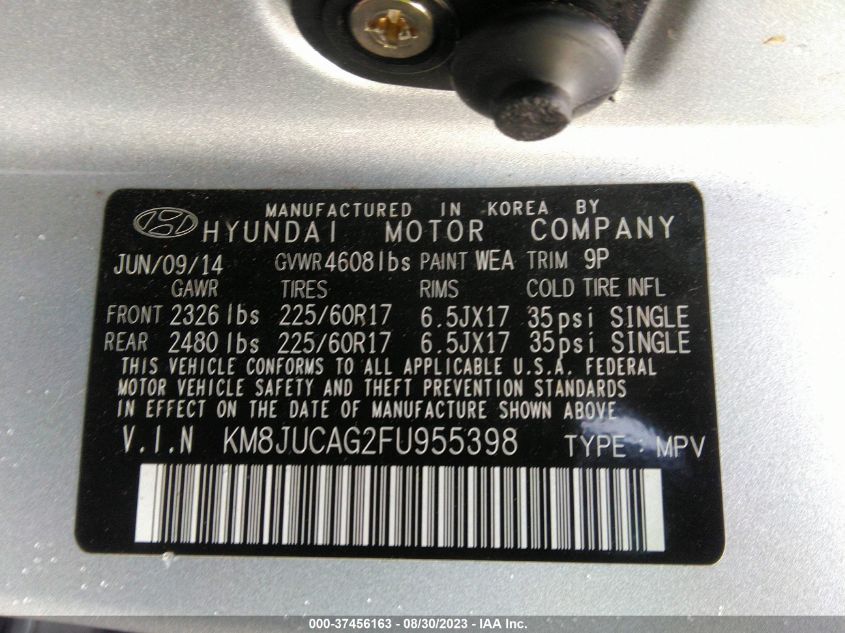 2015 HYUNDAI TUCSON SE - KM8JUCAG2FU955398