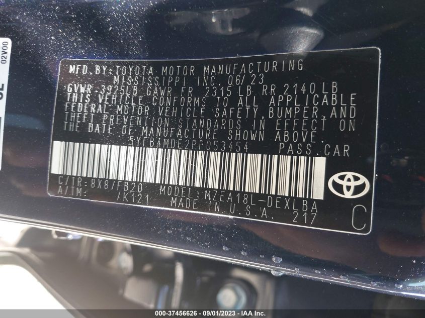 2023 TOYOTA COROLLA LE - 5YFB4MDE2PP053454