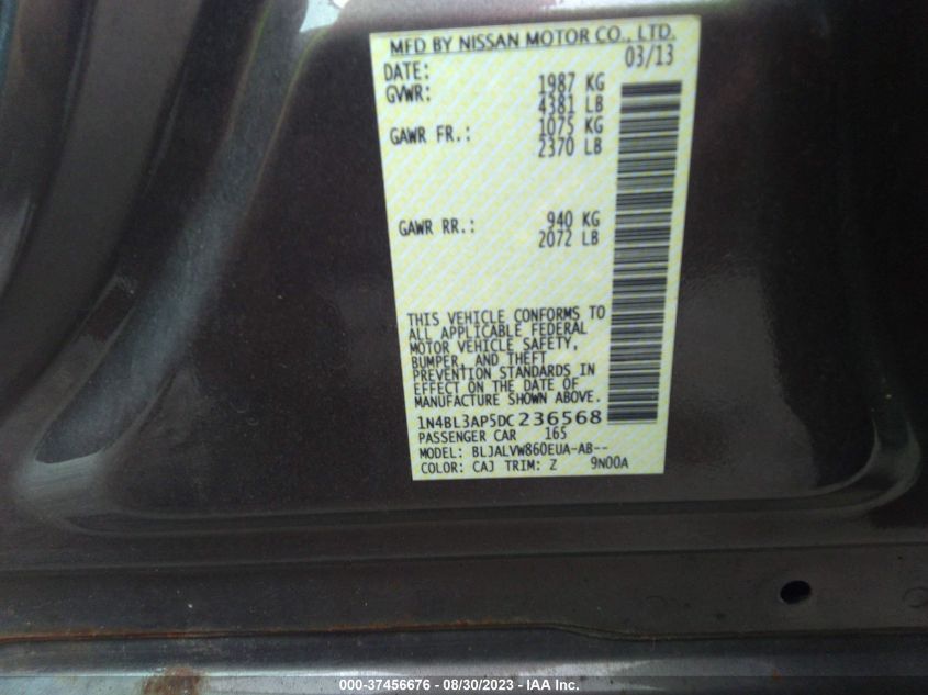 2013 NISSAN ALTIMA 3.5 SL - 1N4BL3AP5DC236568