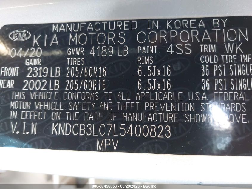 2020 KIA NIRO LXS - KNDCB3LC7L5400823