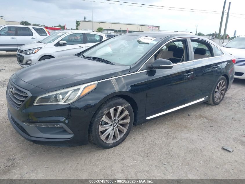 2015 HYUNDAI SONATA 2.4L SPORT - 5NPE34AF6FH078379