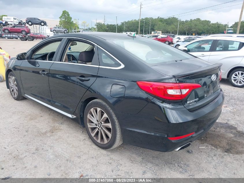 2015 HYUNDAI SONATA 2.4L SPORT - 5NPE34AF6FH078379