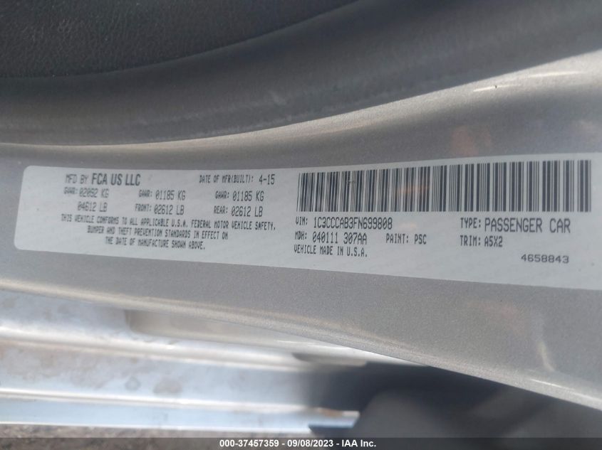 2015 CHRYSLER 200 LIMITED - 1C3CCCAB3FN699808