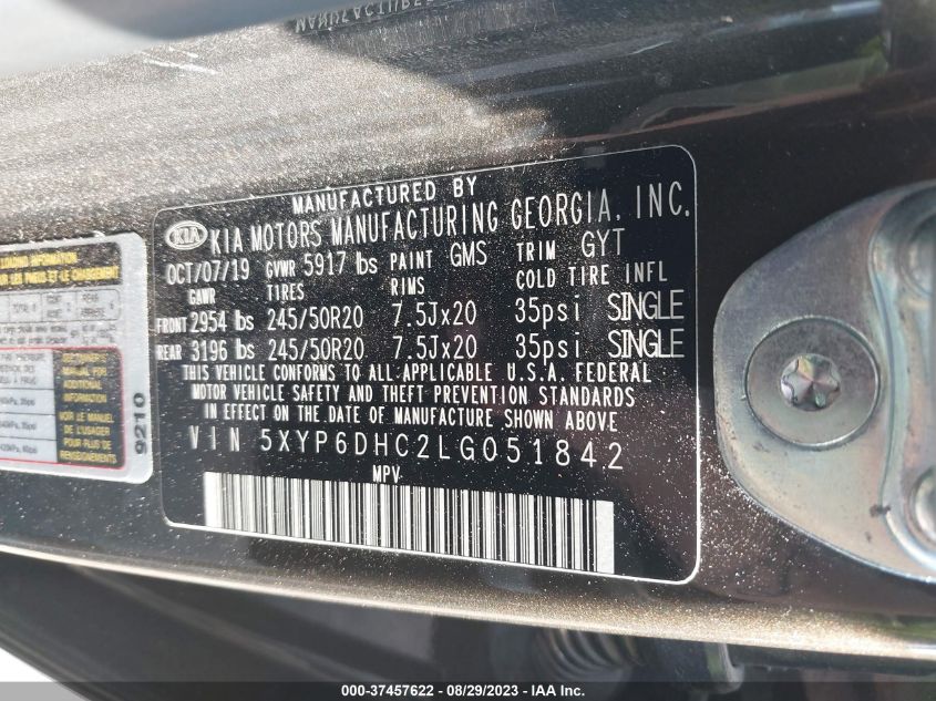 2020 KIA TELLURIDE S - 5XYP6DHC2LG051842