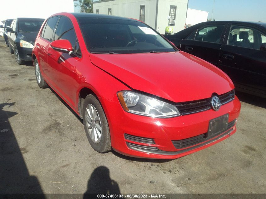 2016 VOLKSWAGEN GOLF TSI S W/SUNROOF - 3VW217AU1GM015823