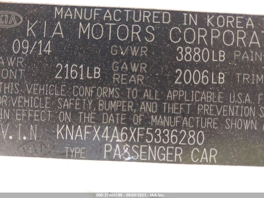 2015 KIA FORTE LX - KNAFX4A6XF5336280