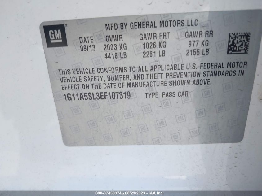 2014 CHEVROLET MALIBU LS - 1G11A5SL3EF107319