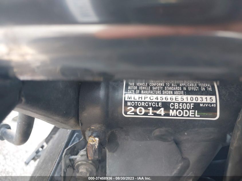 2014 HONDA CB500 F MLHPC4566E5100315