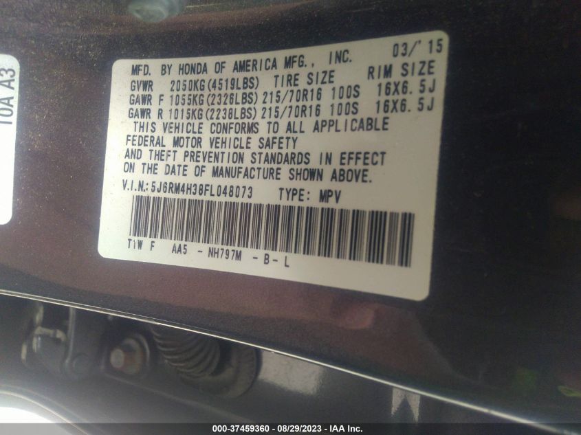 2015 HONDA CR-V LX - 5J6RM4H38FL048073