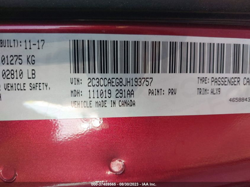 2018 CHRYSLER 300 LIMITED - 2C3CCAEG8JH193757