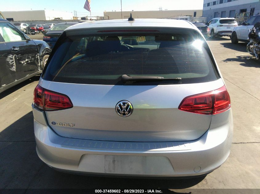 2016 VOLKSWAGEN E-GOLF SE - WVWKP7AU5GW909616