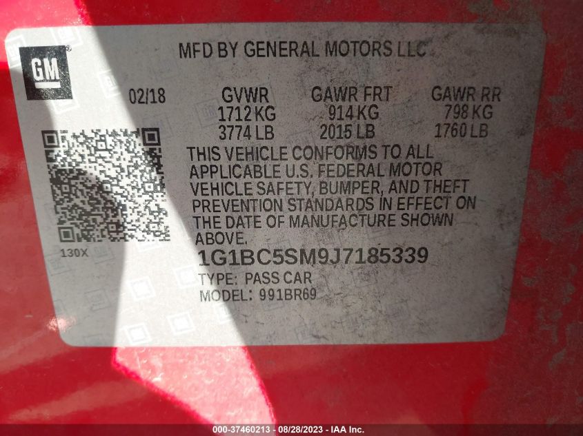 2018 CHEVROLET CRUZE LS - 1G1BC5SM9J7185339