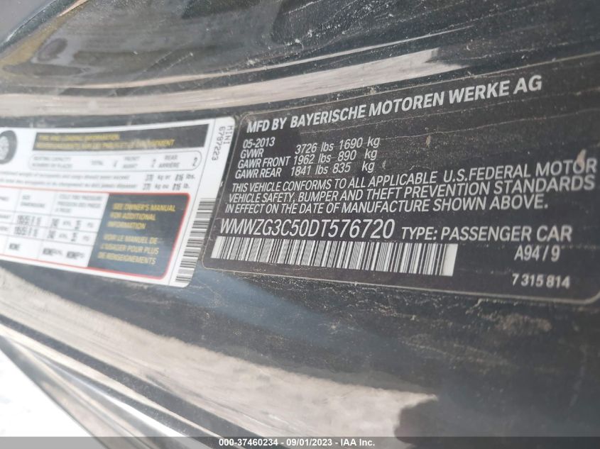 2013 MINI COOPER CLUBMAN S WMWZG3C50DT576720
